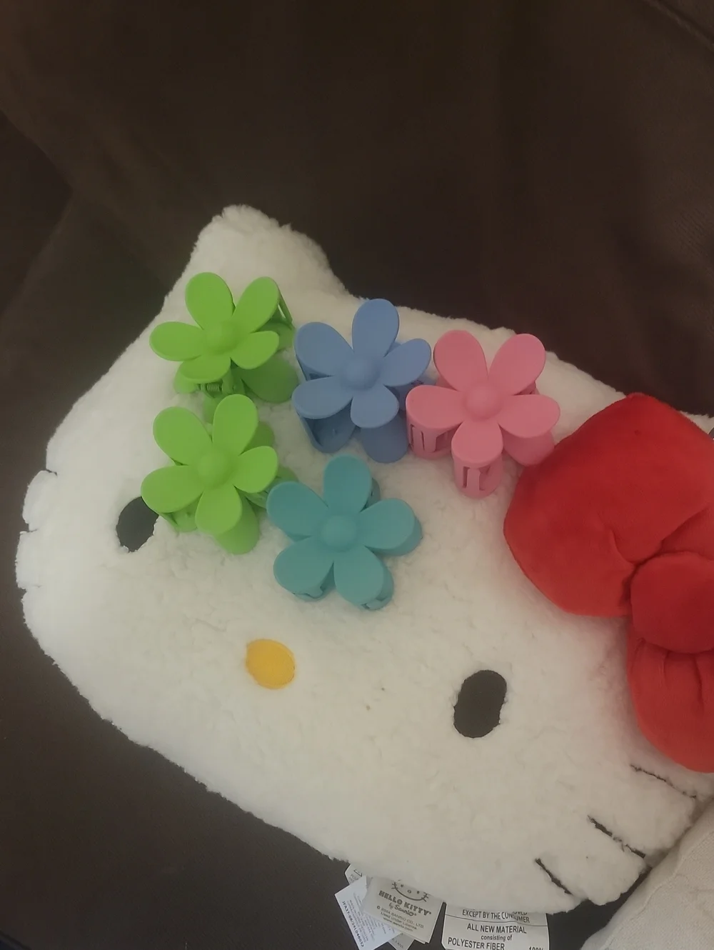 Bundle Of 5 Multicolor Flower Clips